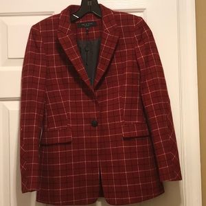 ***NWT** Rag & Bone Red Check Blazer